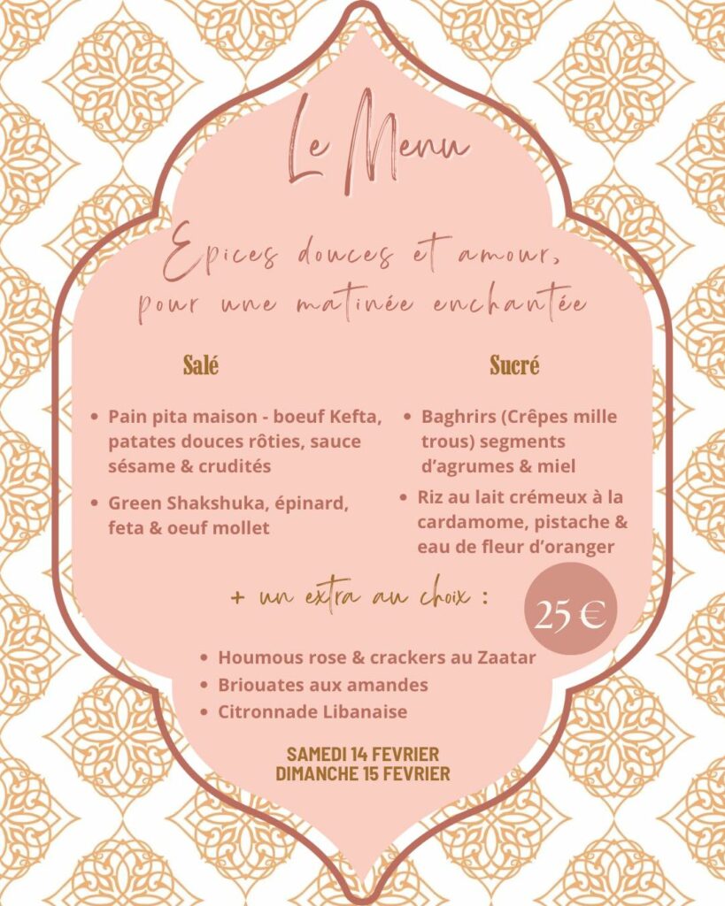 Menu brunch février